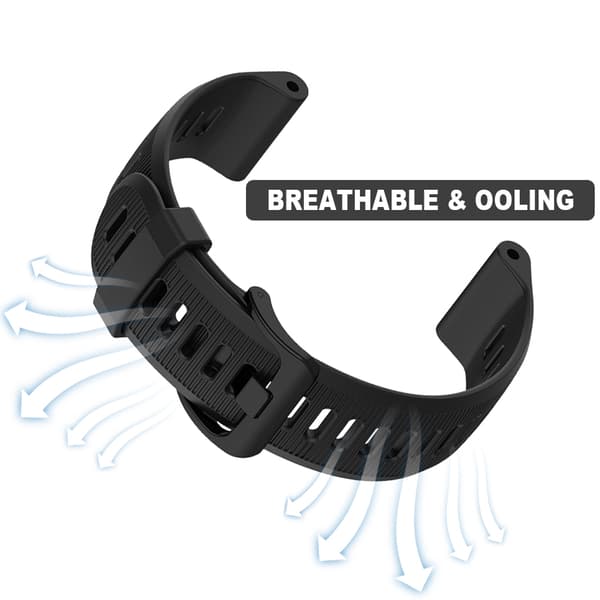 [zd]Kellon ranneke silikoni Musta Garmin Forerunner 945/935, Garmin Fenix 5 Black 26