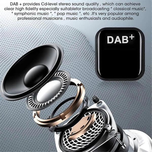 [zd]DAB+ Antenne for Android Bilradio med USB-adapter GPS Stereo DAB-mottaker Spiller for Europa Univer