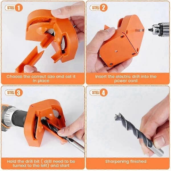 Multifunktionell borrslip med 12 slipskivor Orange