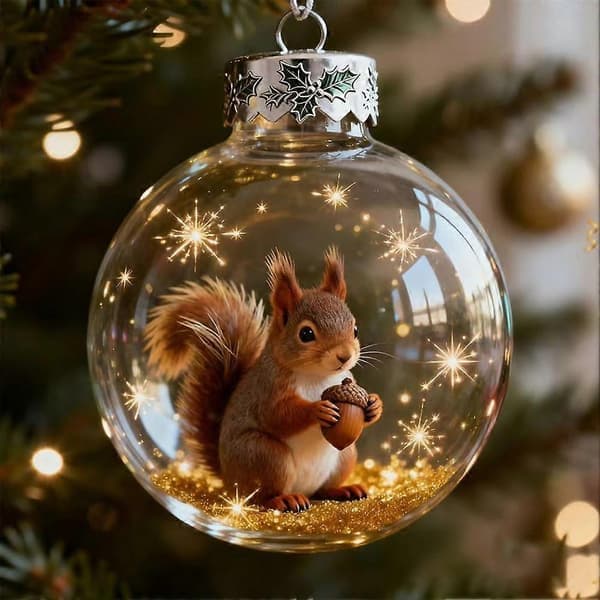 Juldekorationer Transparent Julgran 2d Platta Hängande Dekorationer Jul Transparent Plast Julaccessoarer (Älg)