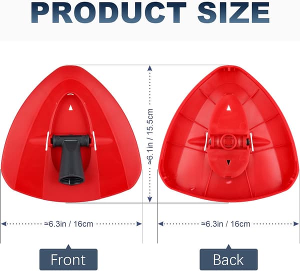 H2PrO mopphoder med roterende moppebase, kompatibel med Vilar H2Pro RinseClean moppeerstatninger, 3 stk mikrofibermoppekluter og 1