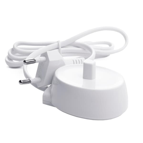 [zd]Oplader kompatibel med Oral-B eltandbørste - Med holder til børstehoveder White white