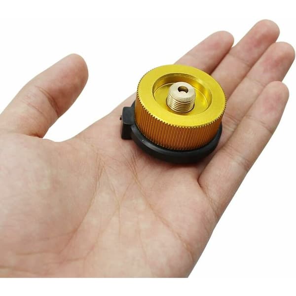 [zd]2 stk. Camping Gassflaskeadapter Gasskonverteringshode Adapter Dyseforbindelse Gasskomfyrventil Butanbeholderadapter Skru på