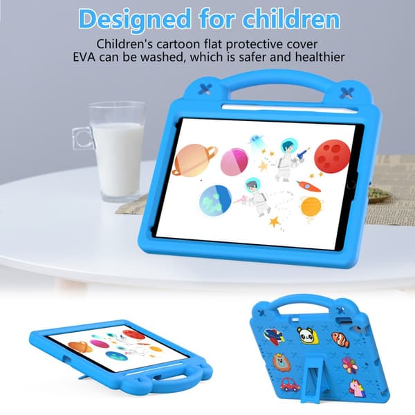 [zd]Stødsikkert EVA-etui til iPad 10.2 7. generation (2019) Kickstand Blå
