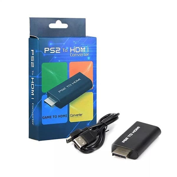 [zd]HDMI-adapter til PlayStation 2 / PS2, HDMI-kompatibelt adapterkabel HD RCA AV Audio Video