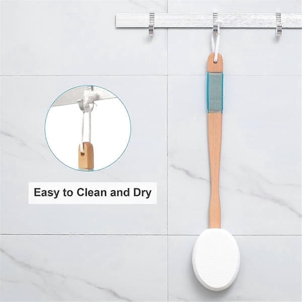 [zd]Lotionapplikator for rygg, føtter, 4 utskiftbare puter, 1 langt håndtak, rygglotionapplikator for eldre