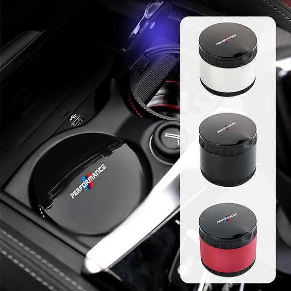 Askkoppar 1PC Bilinredning Bärbar LED Rök Askkopp Cigarett Askhållare För BMW E90 E60 E46 E39 F30 F10 E87 X3 X4 X5 X1 G30 Red