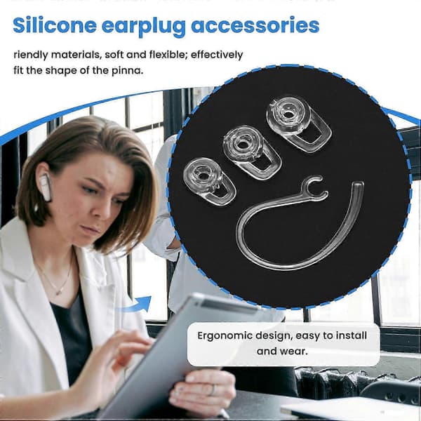 Öronsnäcka Gelkrok för Plantronics 925 975 Transparent