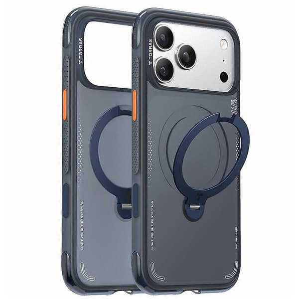 TORRAS Ostand Q3 Air-serien kompatibel med iPhone 17 Pro Max magnetisk dekselstøtte TPU PC-telefonbakside Blue