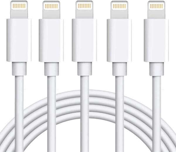 [zd]5X Lightning USB-kaapeli Applelle iPhonelle, iPadille 1m White white