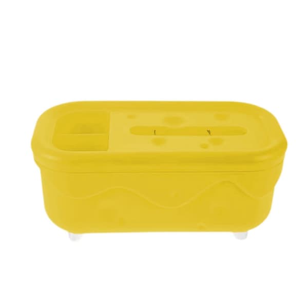Vævskasse Organizer Opbevaring Moderne Multifunktionel Vævsdispenser med Pen Rectangle Yellow