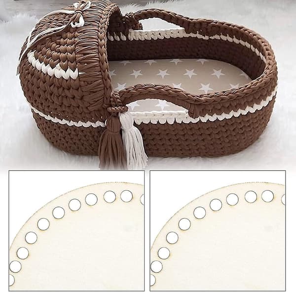 Kurv Gulv Hæklet Trækurv Base Hækleværktøj DIY Gulvtilbehør (oval)/yy