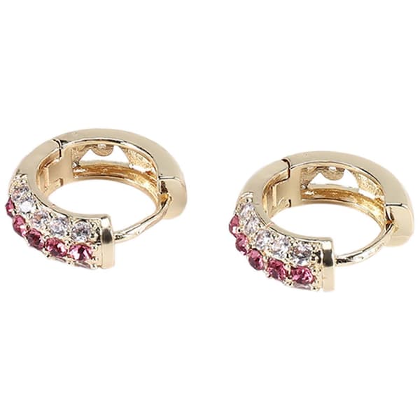 Eleganta CZ-stenörhängen för kvinnor Guldpläterade piercing-smycken - Guld