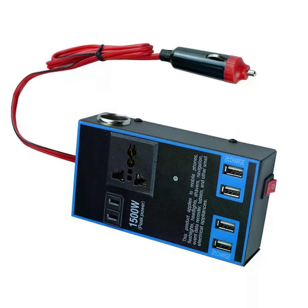 Bilomformer Bilstrømomformer 12V 24V til 1500W Multifunksjonell Lastebil Hjemmeuttak Strømomformer Bilstrømomformer