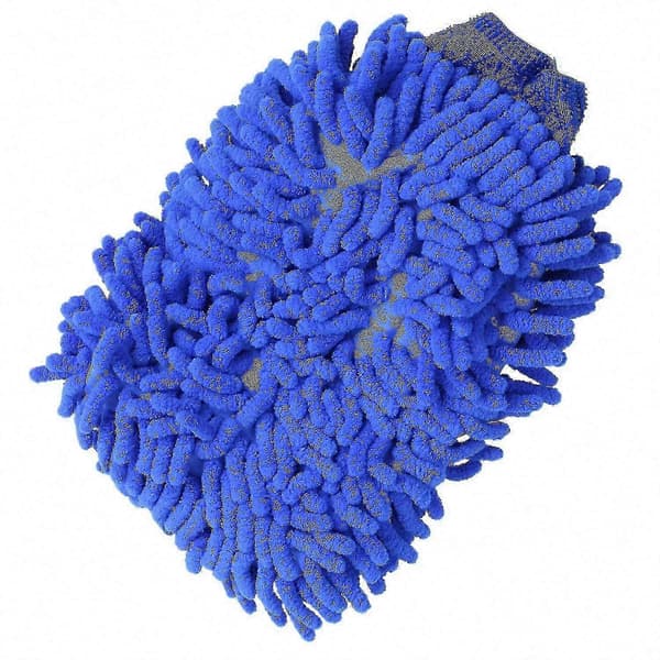 2x Premium Mikrofiber Chenille Superabsorberende Bilvaskevotter for Voks og Vask (Blå)