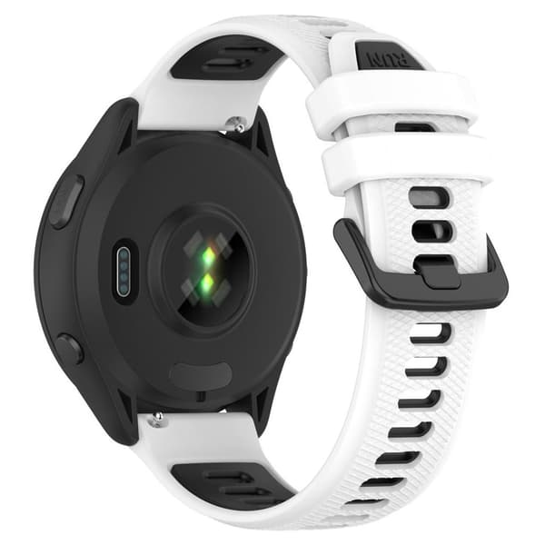 [zd]Garmin Forerunner 265S Klokkereim med tofarge - Hvit+Svart