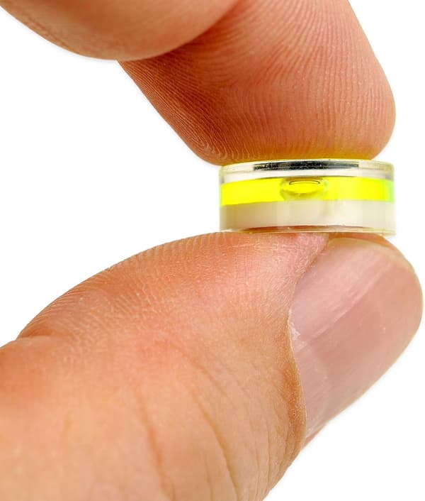 Vaterpas, pakke med 5, Ø 12 mm diameter, præcisionsvaterpas,