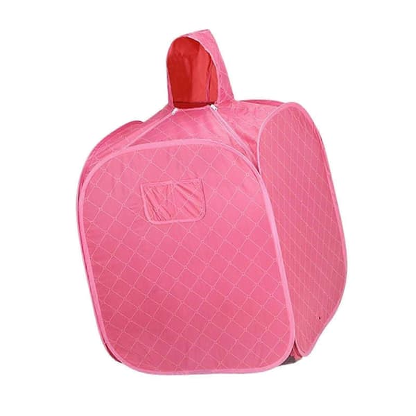 Portable Steam Sauna Tent Compatible with Home Use, Foldable Full Body Steamer with Adjustable Temperature - Good Pink