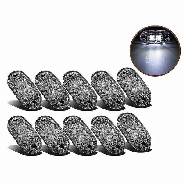 Sidelys LED-sidemarkeringslys Universelt posisjonslys for lastebil, tilhenger, varebil, campingvogn, bil, buss white