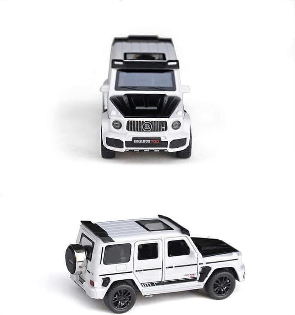 HUOGUO 1:32 SUV Barnleksaker Pressgjuten Legeringsbil Modell Samling Barnfordon (BBS - Vit)