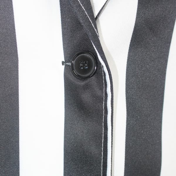 4-delt Beetlejuice-kostume til mænd, sort og hvidstribet jakkesæt black S