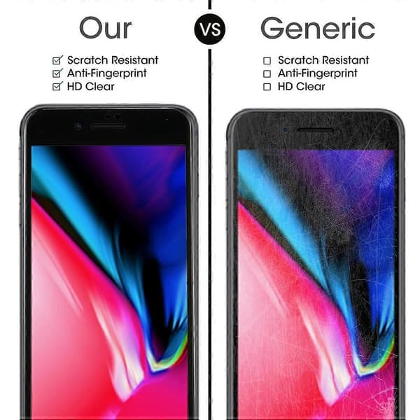 För iPhone 8 Plus & 7 Plus 0,3 mm 9H Ythårdhet 5D Böjt Fullskärm Härdat Glas Skärmskydd Not Specified