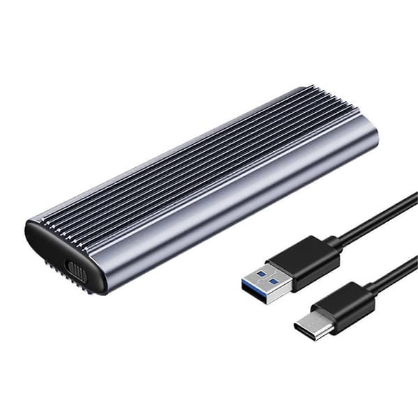 M.2 Solid Disk Kabinet Til NVMe To Protokoller, USB C 3.1 10Gb Ekstern HDD Boks Til PCIE Solid Disk 2230/2242/2260/2280 Aluminium[zd] With a c line