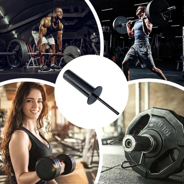 Gym Pin Extender, Vægtstangsforlænger 8mm, 10mm, Tilbehør til hjemmegym, Sort 10mm