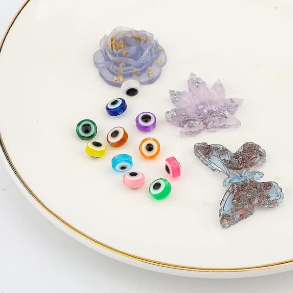 450 stk. onde øje-perler håndlavede onde øje-harpiksperler charms til D