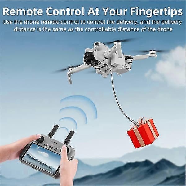 Agn Airdrop System til DJI Mini 4 Pro med Lysfølsom Kaster til Fiskeri