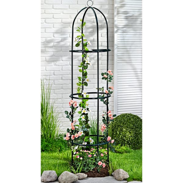 Växtstöd obelisk - 185 cm högt spaljé / Roskolonn