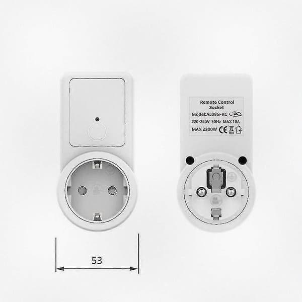 EU Strømuttak Fjernkontroll Bryterkontakt, Universell og Langvarig Multifunksjonell Trådløs Pluggadapter for Hjemmebruk
