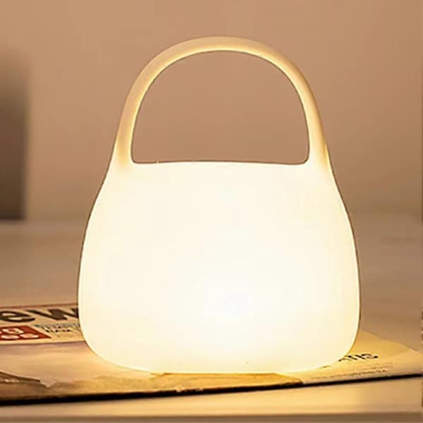 Nattlys for barn USB-lading Nattlys Bordlamper Bordlampe Berøringsfølsom funksjon til jul White