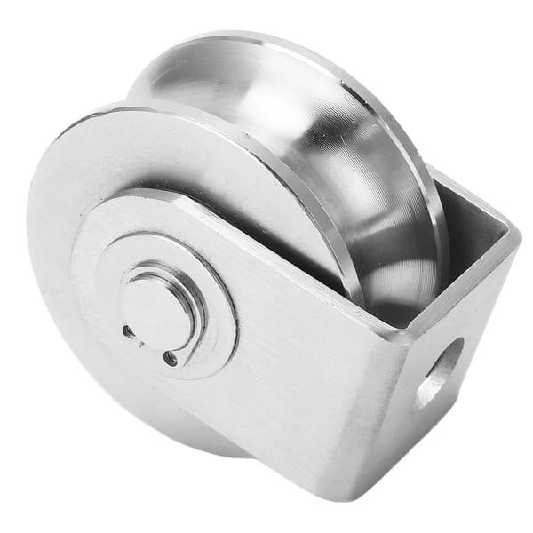 U-formet sporhjul i rustfrit stål til skydelåger, industrivogne, 48 mm diameter 0.3