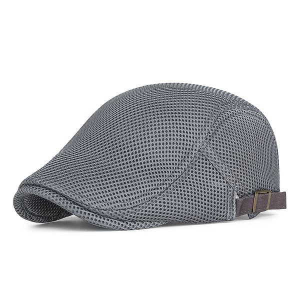 [zd]Herr Andningsbar Mesh Basker - Sommarsolskydd Duckbill Hatt Ljusgrå LightGrey