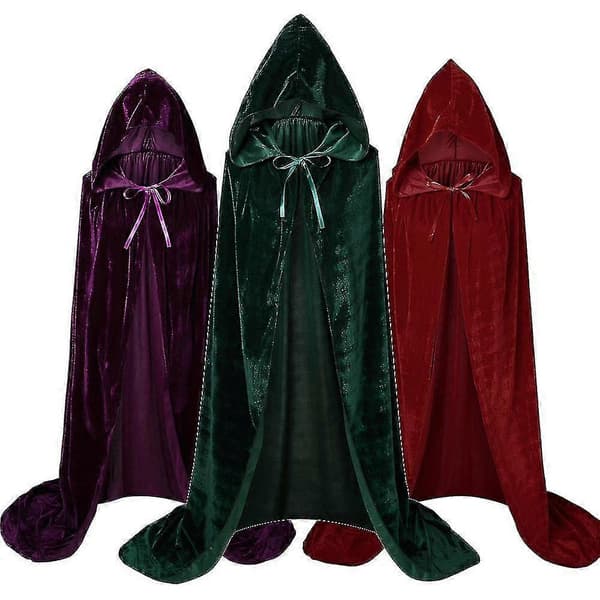 Halloweenkappe Heks Trollmannkappe Barn Hekser Er Gale 2 Cosplay Kostyme #vinrød M(90cm)