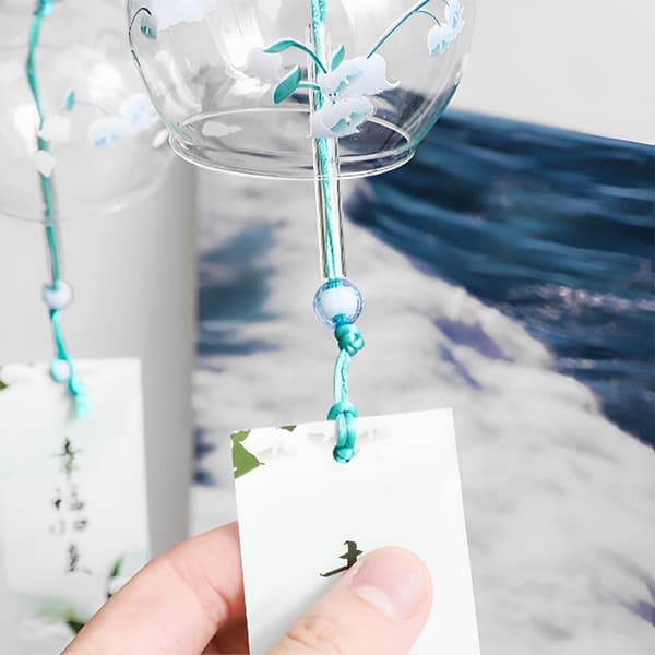 [zd]Vindklokke Sakura Mønster Vindklokker Håndlavet Glas Furin Hjem A2 A2 A2