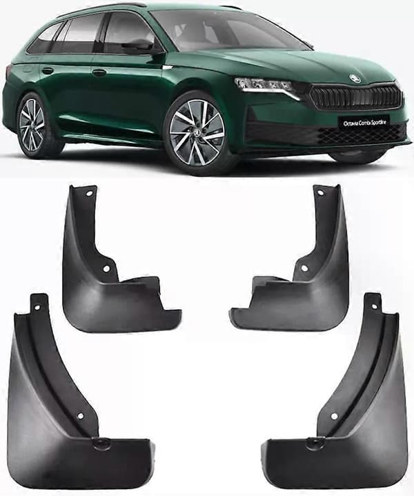 Kompatibelt med komplet sæt stænklapper til 2020-2024 SKODA Octavia MK4 stationcar