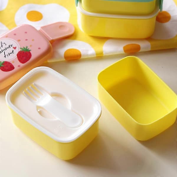 Bento Box Mini Lunchlåda Mikrovågsugn Bärbar Behållare Student Picknick Bento Box Ananas[zd]