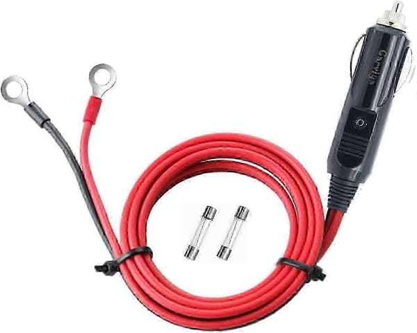 12V/24V 16AWG 1 meter strømkabel til bilinverter, luftpumpe, elkop