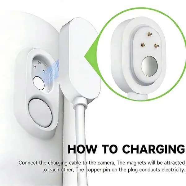 Magnetisk ladekabel for Arlo Pro 3, Arlo Pro 4, Arlo Pro 5S 2k, Arlo Ultra, Arlo Ultra 2 sikkerhetskamera kabel 3m