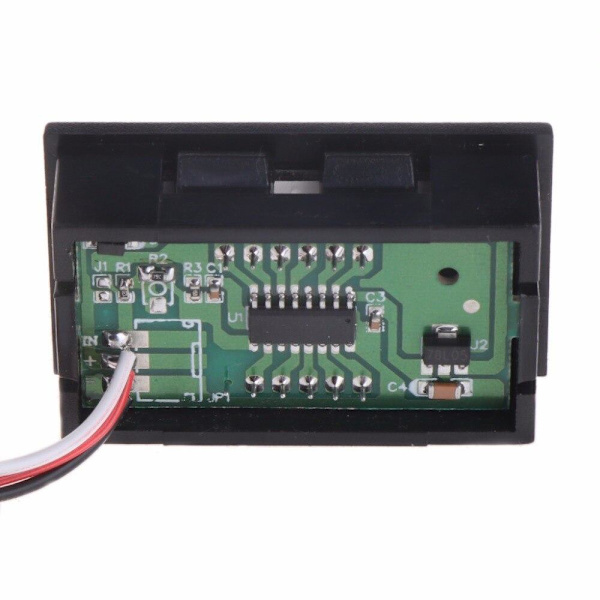 Grøn Digital Voltmeter 3.3-30V Sort Svart one size