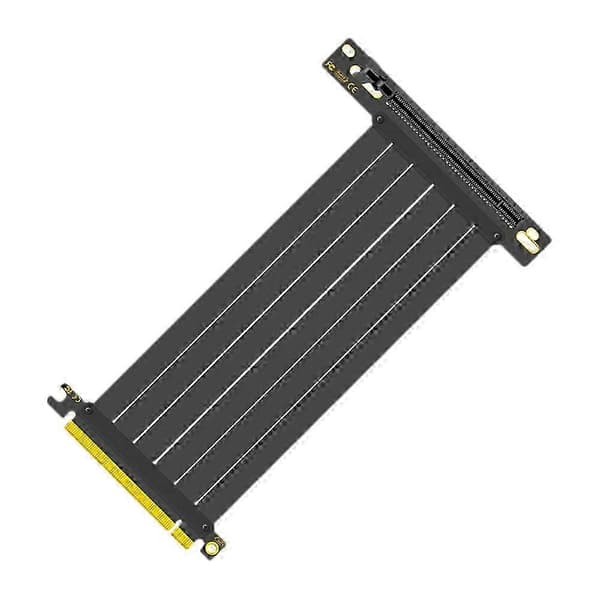 PCIe 4.0 X16 Riser-kaapeli - Nopea joustava GPU-jatkokaapeli 90 asteen sovittimella, RTX4090, RTX4080, RX7900XTX, A Musta Black 35Cm