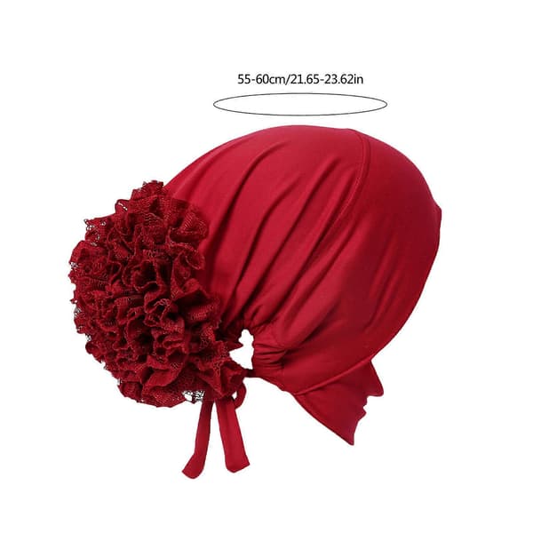 Muslimsk Blomster Hijab Stilig Lue Turban Hodeplagg for Kvinner Elastisk Hårskjerf Multifunksjonelt Hodeplagg RBL[zd] RBL
