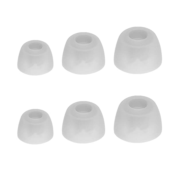 6 stk. silikone ørepropper til Tune Beam in-ear hovedtelefoner, støjisolering Transparent 0.02