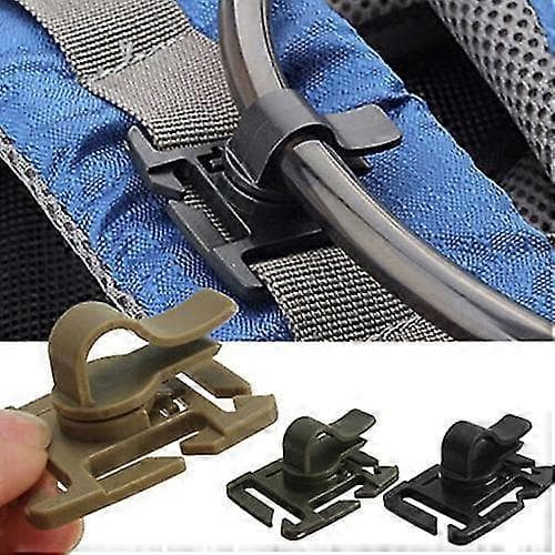 2 st roterbar vattenblåsrörsfäste för webbing hydreringsryggsäck 25-26 Khaki