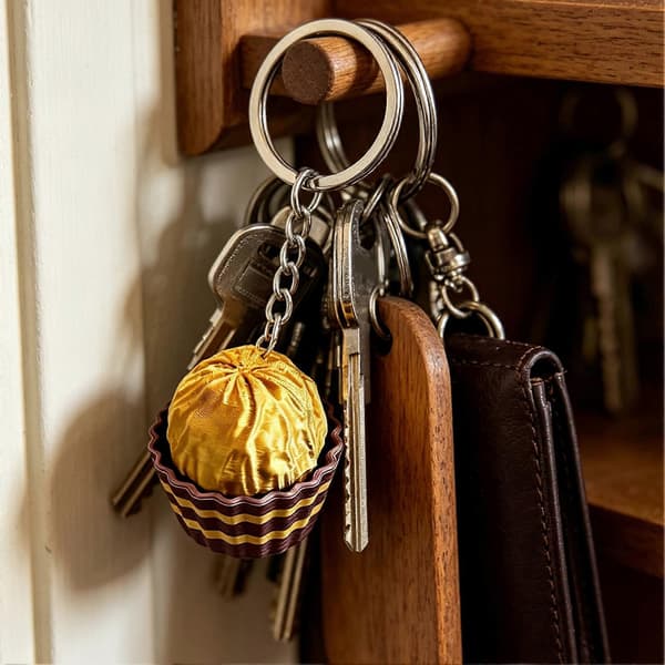 Cupcake Clicker Nøkkelring 3D-printet Knappeleke - for kontorarbeidere, studenter og angstlindring[zd] Brown