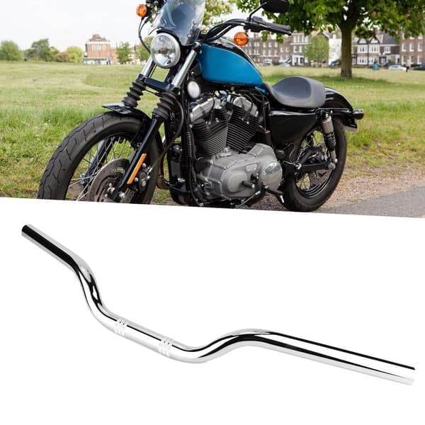 Stålstyrhåndtak 25 mm passer til Sportster XL 883 1200 (krom)