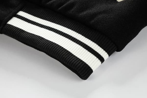Herrar Casual Slim Fit Bomullsjacka med Bokstäver Black Black L
