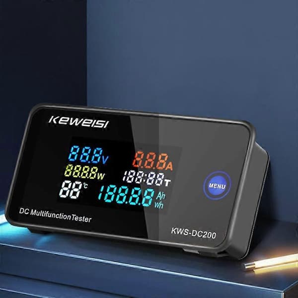 I DC 0-200V Voltmeter Amperemeter KWS Strøm Energimåler LED Digital DC Wattmeter Elektrisk Måler, 10A